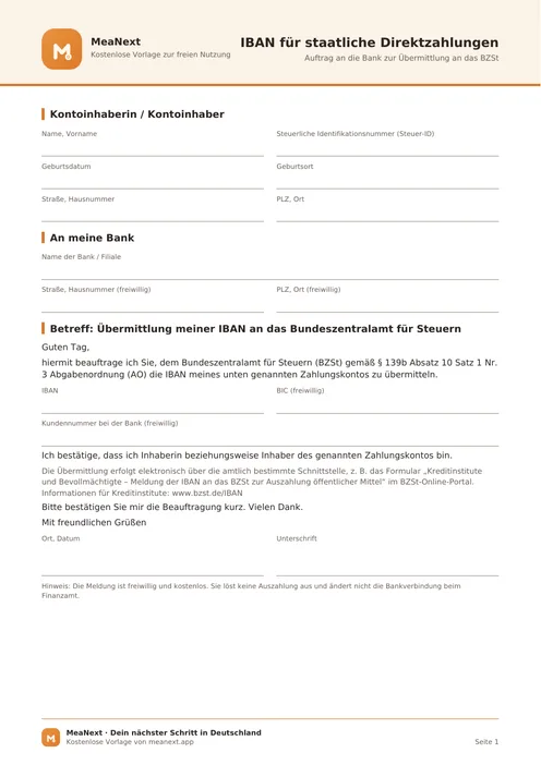 Vorschau der Vorlage